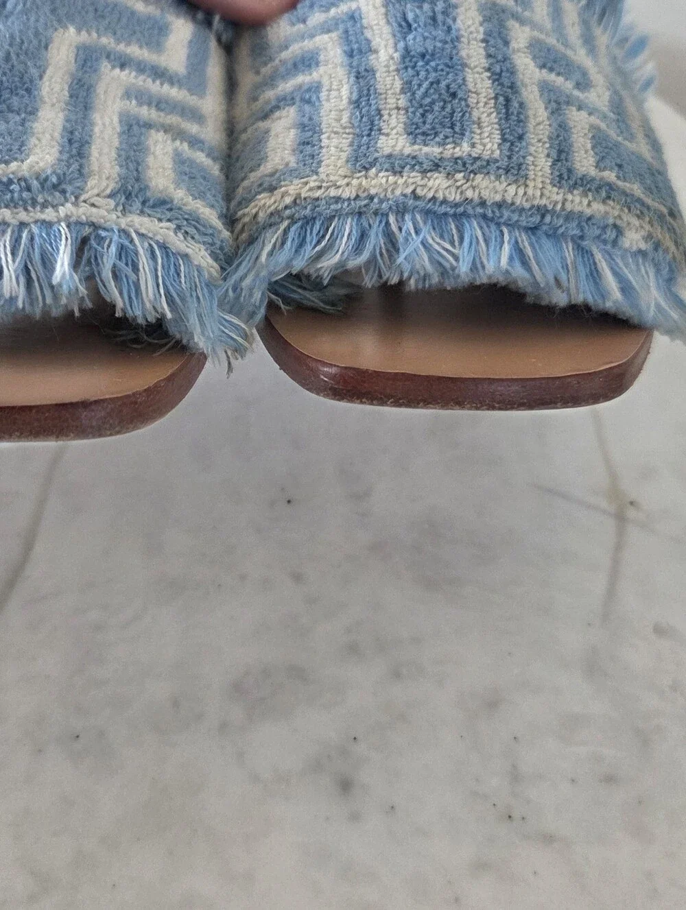 Tory Burch T-Tile Terry Cloth Flat Slides